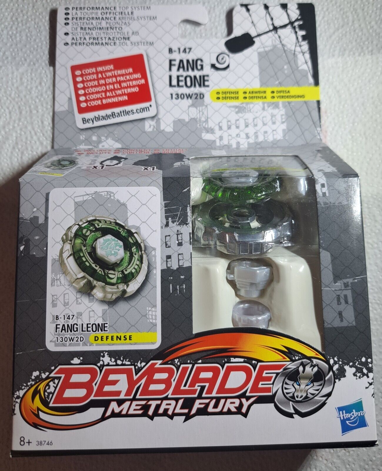 Beyblade Metal Fury Fang Leone Verteidigung Kreisel